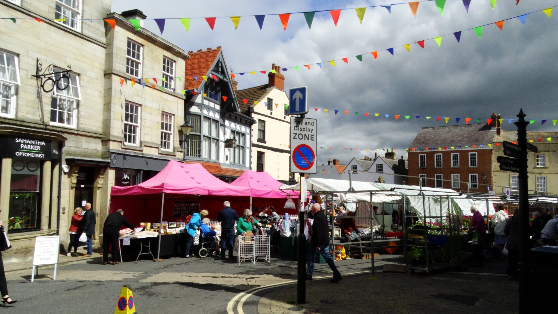 Knaresborough Market Place on Market Day (geograph 6328576)